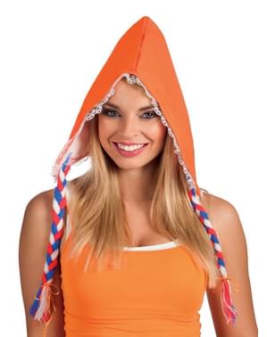 Gorro de holandesa naranja para mujer