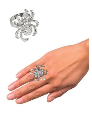 Anel de aranha brilhante para mulher