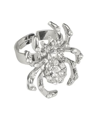Anel de aranha brilhante para mulher