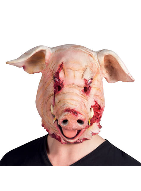 Blutige Schweine Maske für Erwachsene