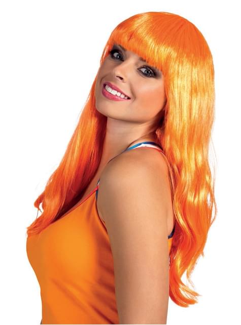 Parrucca arancione lunga. Consegna 24h | Funidelia