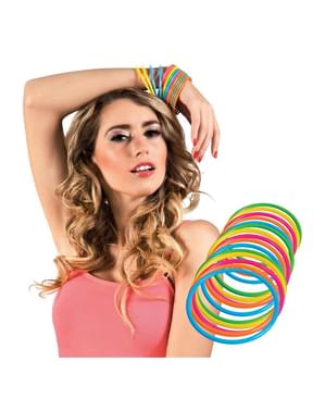 Conjunto de 15 pulseiras multicolor para adulto