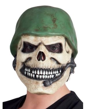 Máscara de soldado calavera para adulto