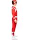 Rødt Power Ranger kostume til voksne
