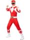 Rdeč Power Rangers kostum za odrasle