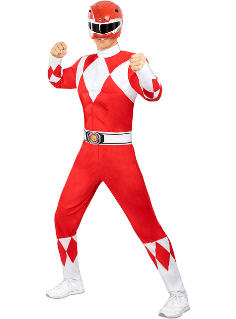 audit scheren schudden Rood Power Ranger-kostuum voor volwassenen. De coolste | Funidelia