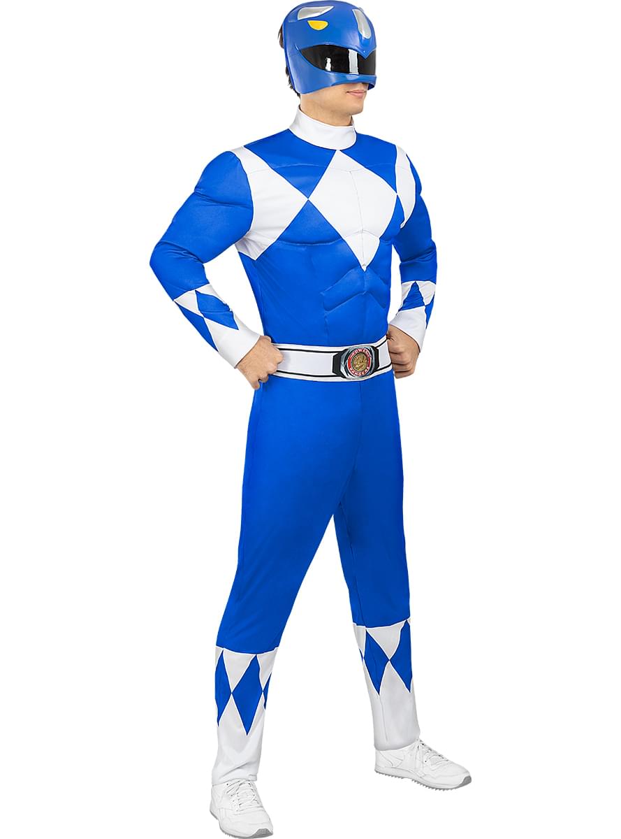 Disfraz de Power Ranger Azul para adulto
