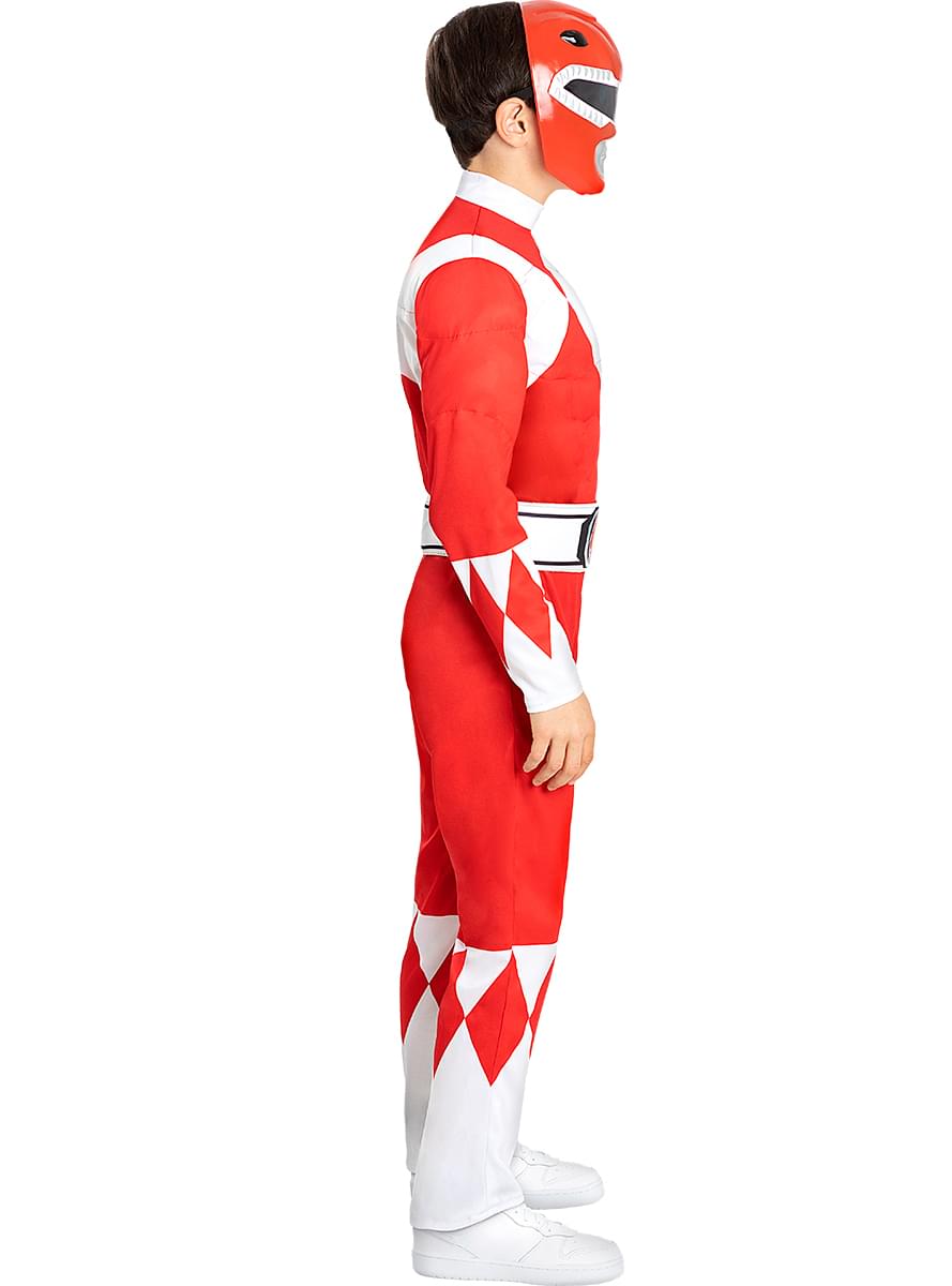 Rød Power Ranger Kostyme til Barn 