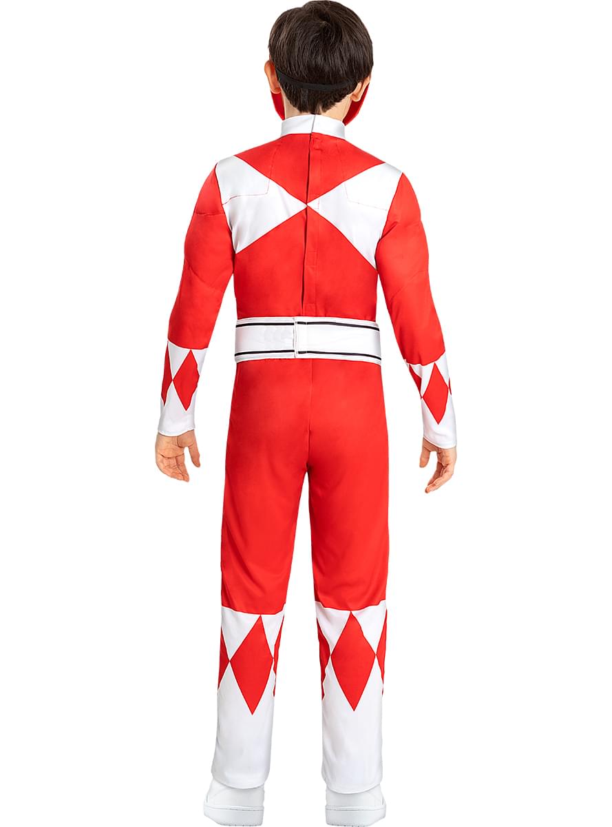 Rød Power Ranger Kostyme til Barn 