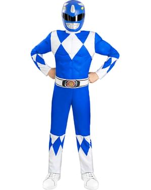 Power Ranger Kostüm blau für Kinder