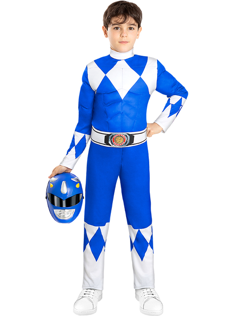 Power Ranger Kostüm blau für Kinder