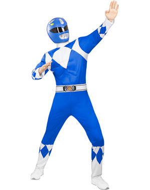 Blå Power Ranger Hjelm for Barn