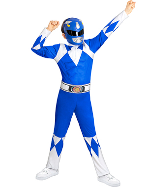 Máscara Power Ranger Azul para meninos