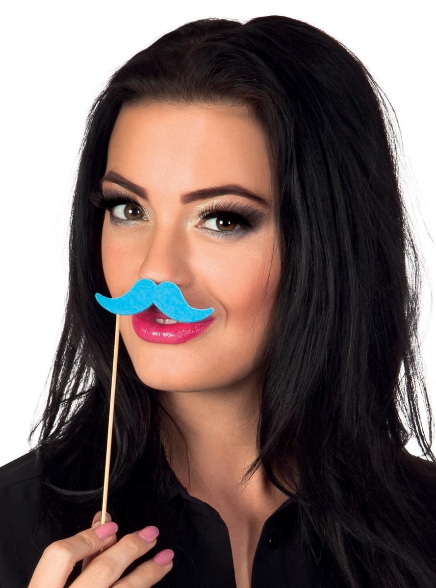 6 moustache multi couleur