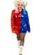 Disfraz de Harley Quinn para mujer con peluca y bate hinchable talla grande - Escuadrón Suicida