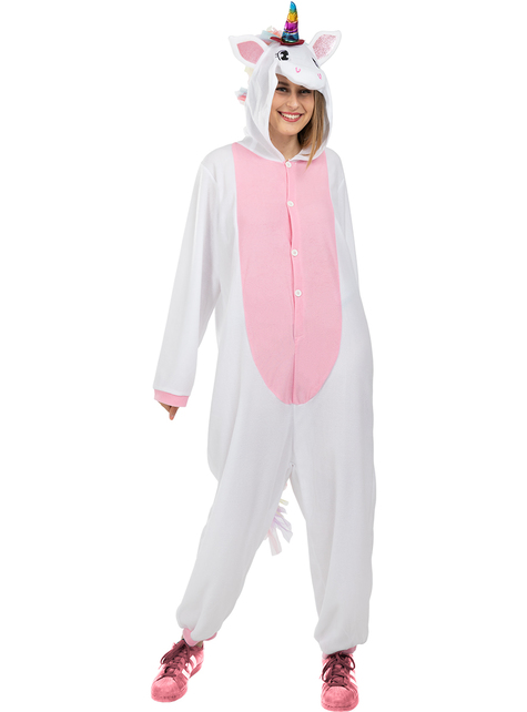 Pink Unicorn Onesie Costume for Adults