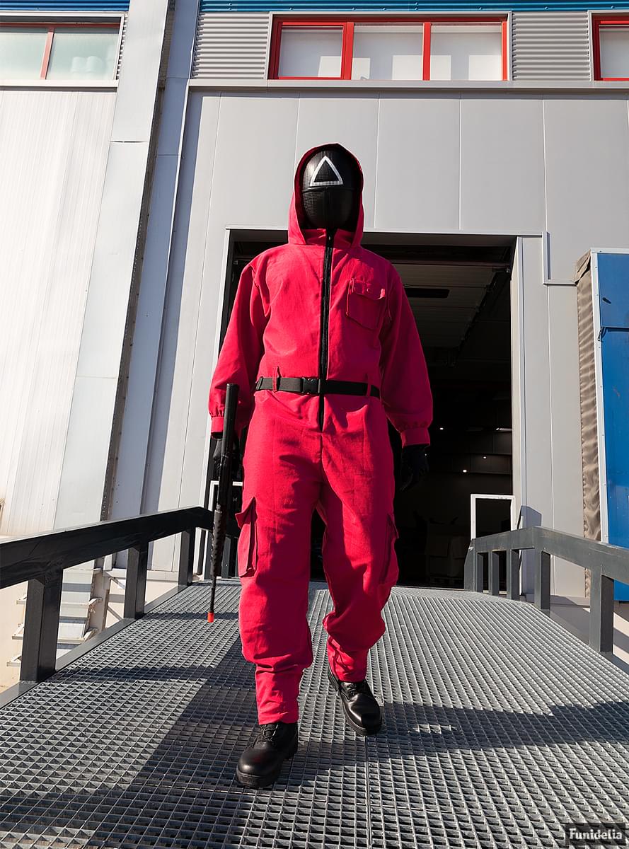 Costume Ufficiale Netflix Squid Game Maschera Squid Game Triangolo Ufficiale Netflix - Costume Per Adulti Accessorio Triangolo Nero