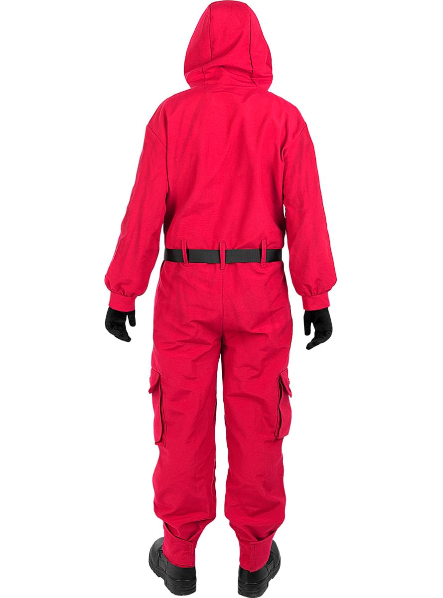 Squid Game Maskeraddräkt och Mask med triangel symbol - Officiell Netflix