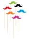 Mustascher 6 pack flerfärgande
