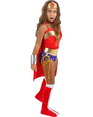 Costum clasic de Wonder Woman pentru fete