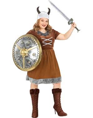 Fato de viking para mulher tamanho grande