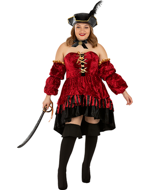 Elegantes Piraten Kostüm für Damen - große Größe