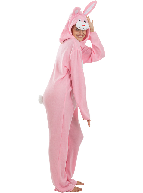 Hasen Kostüm rosa für Erwachsene