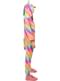 Disfraz de unicornio multicolor onesie para adulto