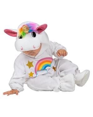 VESTITO COSTUME Maschera di CARNEVALE - unicorno arcobaleno neonato