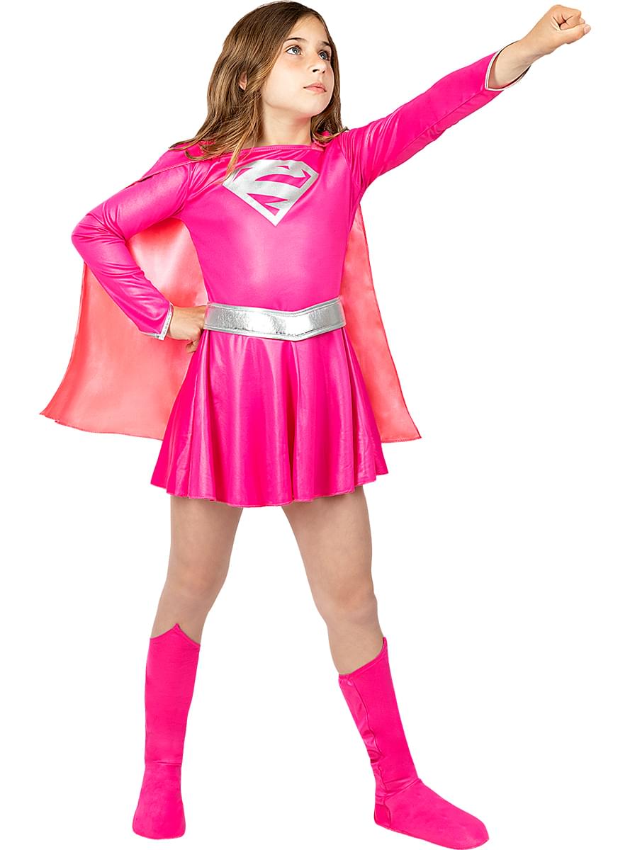 Costume Supergirl rosa per bambina