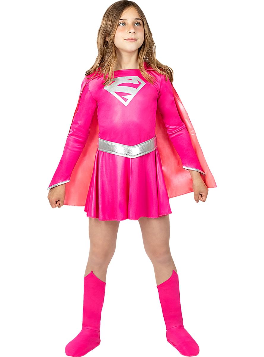 Costume Supergirl rosa per bambina