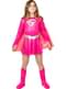 Pink Supergirl Kostume til Piger