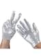 Silberne Handschuhe mit Pailleten