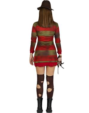 Disfraz de Freddy Krueger para mujer con sombrero talla grande - Pesadilla en Elm Street