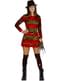Costume Freddy Krueger da donna con cappello taglie forti - Nightmare on Elm Street