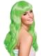 Lime Green Wig with Fringe for Women