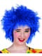 Perruque décoiffée bleue femme