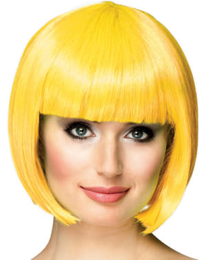 Parrucca corta gialla per donna