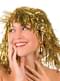 Peruca dourada brilhante festiva para adulto