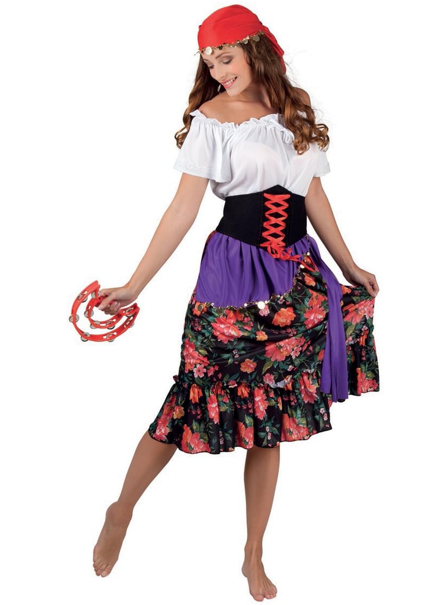 Woman's Flowery Gypsy Costume