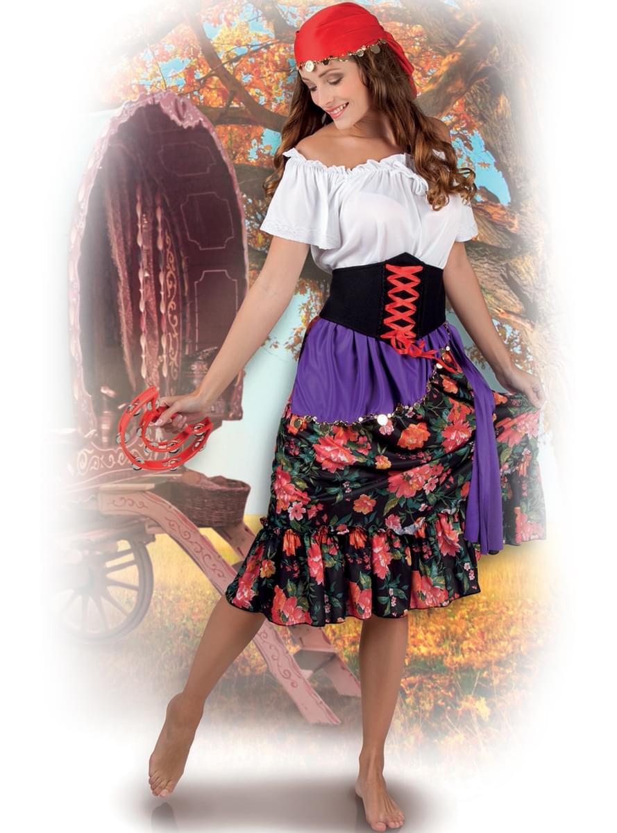Woman's Flowery Gypsy Costume