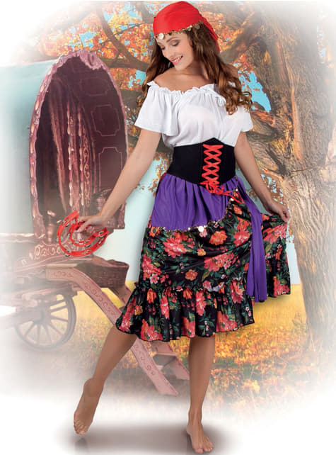 Woman's Flowery Gypsy Costume