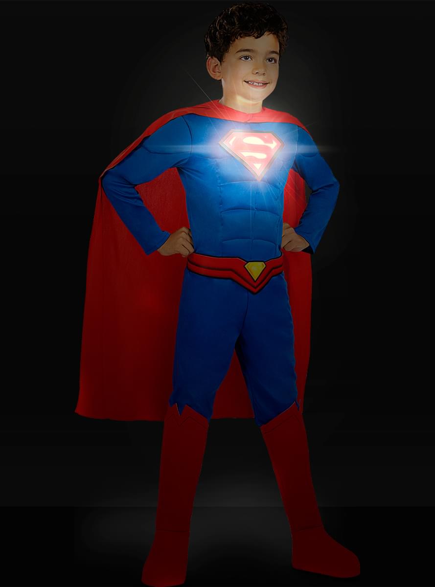Világító Superman jelmez fiúknak