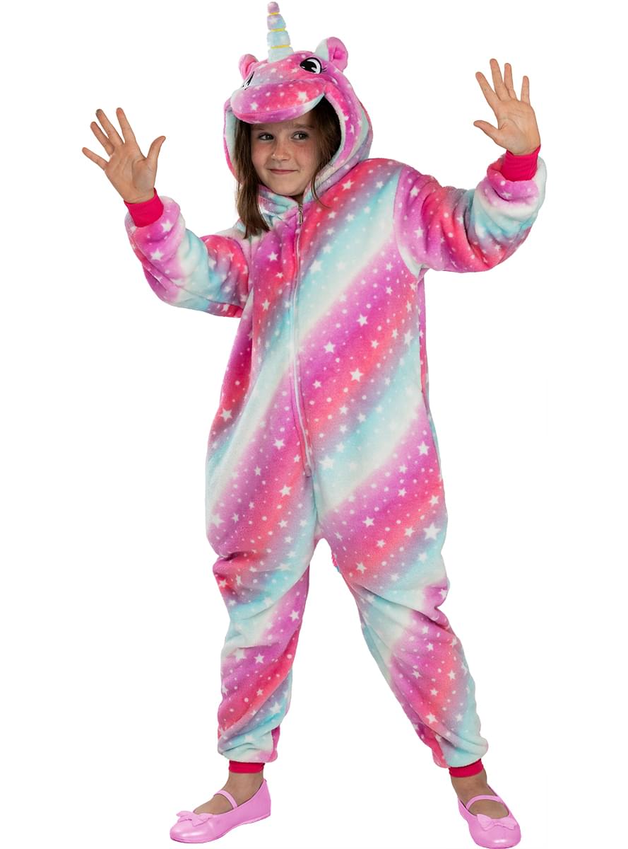 Déguisement licorne multicolore onesie pour enfant