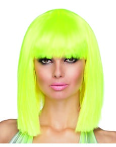 Parrucca dance giallo fluo per donna
