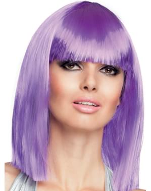 Фіолетовий жіночий перуку