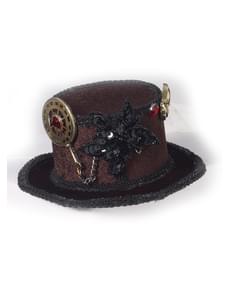 Mini chapéu Steampunk para mulher