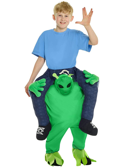 Huckepack Kostüm Alien für Kinder