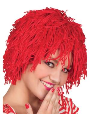 Parrucca da bambola di pezza rossa per donna