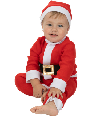 Carolilly Costumi di Babbo Natale Neonati Pagliaccetto Neonato Invernale Natale Divertente Vestito Abiti da Festa di Natale 